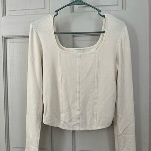 Pink Rose Cream Crop Top